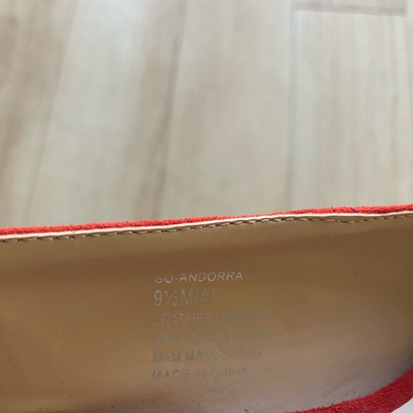 NWOB Sole Society Suede Red Andorra Block Heels - Picture 8 of 8